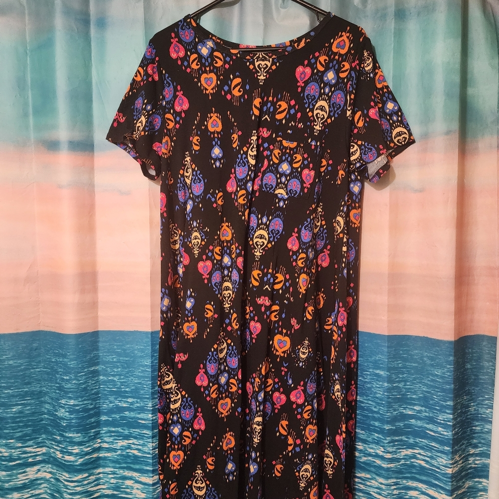 LulaRoe Floral Black Dress